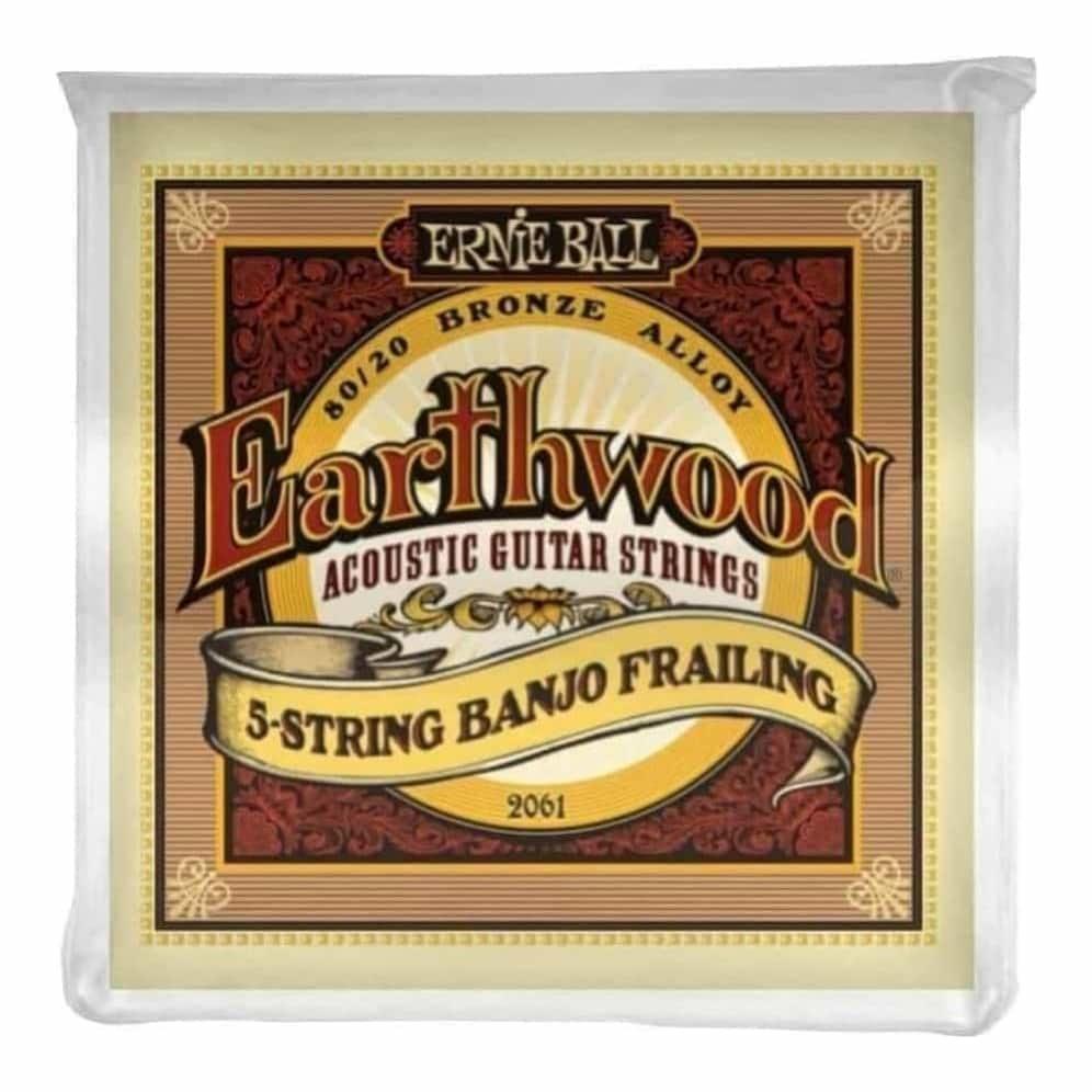 Ernie Ball 2061 Earthwood 5-String Banjo Frailing 80/20 Bronze Banjo Strings