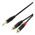 SWAMP Smartphone to Dual RCA Cable - Extended 3.5mm Mini-Jack - 1m