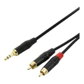 SWAMP Smartphone to Dual RCA Cable - Extended 3.5mm Mini-Jack - 1m