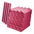 AVE ISOWedge-B Acoustic Foam Wedge Panel Burgundy - 10 Pack