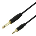 Stereo Mini 3.5mm to Mono 1/4 Jack - Stereo to Mono Cable - 1m"