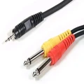 SWAMP Budget Series - 3.5mm to Dual 1/4 - Mixer to PC Audio Cable - 2m"