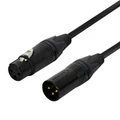 SWAMP Pro-Line Balanced XLR Mic Cable Neutrik AG Black Plugs - 80cm