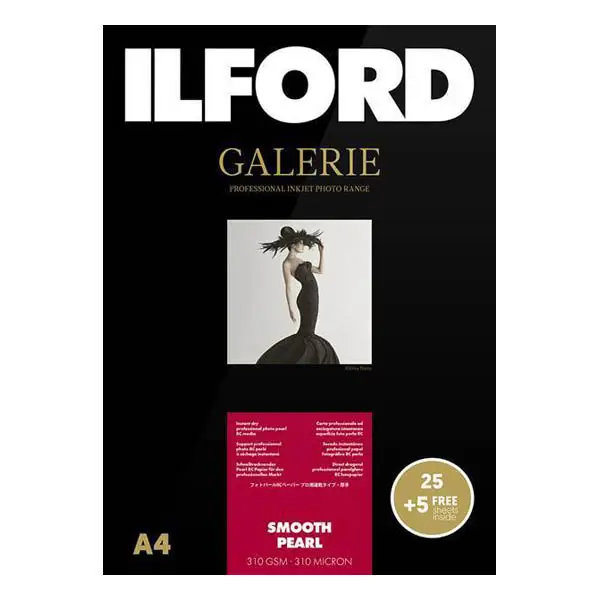 Image of Ilford Galerie Smooth Pearl Inkjet Photo Paper A4 25+5 Sheets