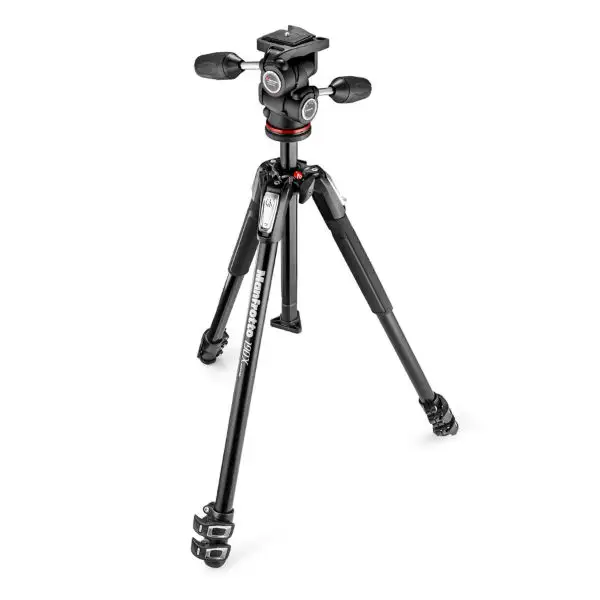 Image of Manfrotto MK190X3+804MK2 3-way head tripod