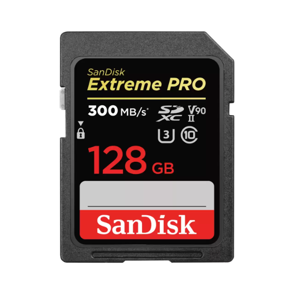 Image of SanDisk Extreme PRO 128GB SDXC Card 300MBS