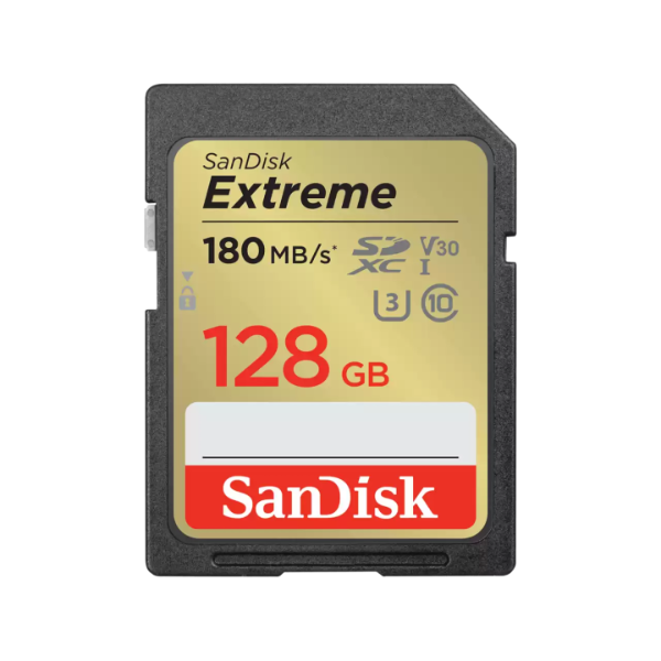 Image of SanDisk Extreme 128GB SDXC Card 180MB/s