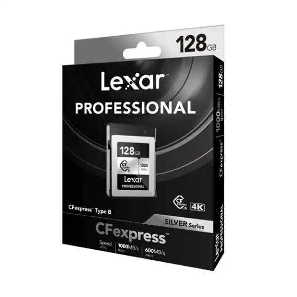 Image of Lexar Pro 128GB TYPE B CF Express Card Silver Series 1000Mbs
