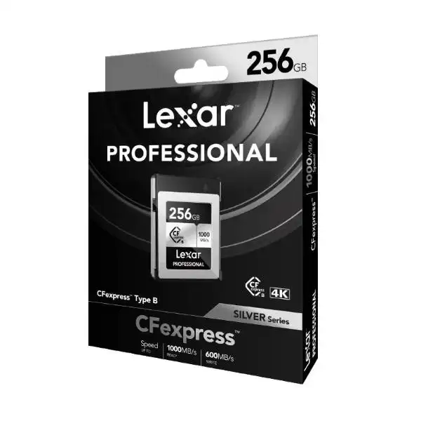 Image of Lexar Pro 256GB TYPE B CF Express Card Silver Series 1000Mbs