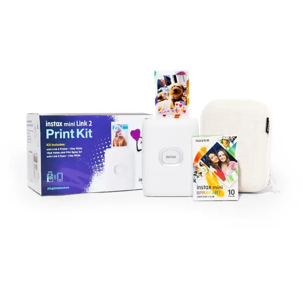 Fujifilm Instax Mini Link 2 Printer Kit - White (Inc. Film & Case)