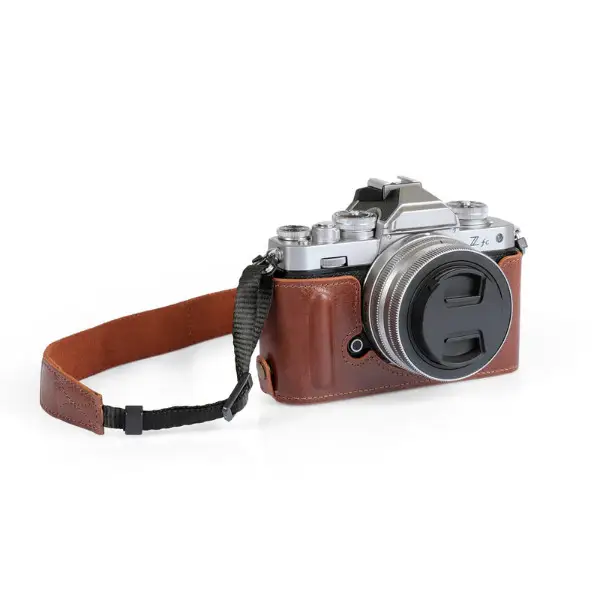 MegaGear Half Case with Strap - Nikon Z FC - Tan