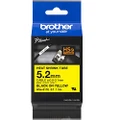 Brother HSe-611E Black on Yellow Label Tape