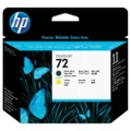 HP 72 Matte Black & Yellow Genuine Print Head (C9384A)