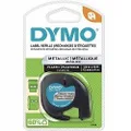 DYMO 91338 Black on Metallic Silver Label Tape