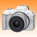Canon EOS R50 Mirrorless Camera (18-45mm lens, White) - Brand New