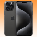 Apple iPhone 15 PRO MAX (256GB, Black) - Pristine