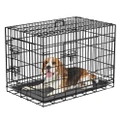 Advwin Pet Cage Dog Crate w/ Tray Foldable 24"