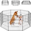 Advwin 30" Dog Fence Pet Playpen Foldable (8 Panel)