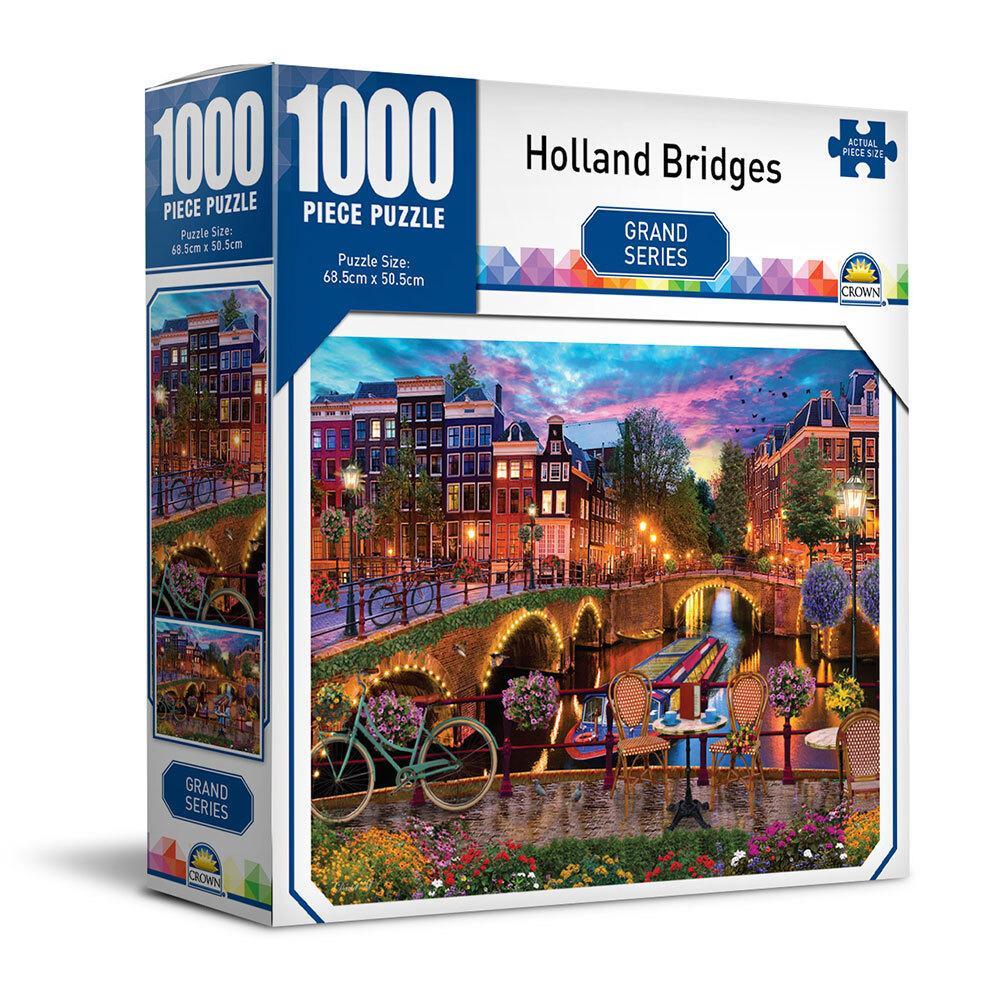 1000pc Crown Grand Series Holland Bridges 68.5cm Jigsaw Puzzle Toys 8y+ Kids