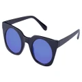 Defy Fashion Angular Cateye UV Lens Women/Ladies Sunglasses Black/Purple Mirror