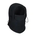 2Pcs Fleece Two-sided Skiing Riding Caps CS Hats Face Mask Black Gray BLACK