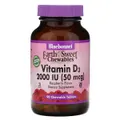 Bluebonnet Nutrition, EarthSweet Chewables, Vitamin D3, Natural Raspberry Flavor, 2,000 IU, 90 Chewable Tablets