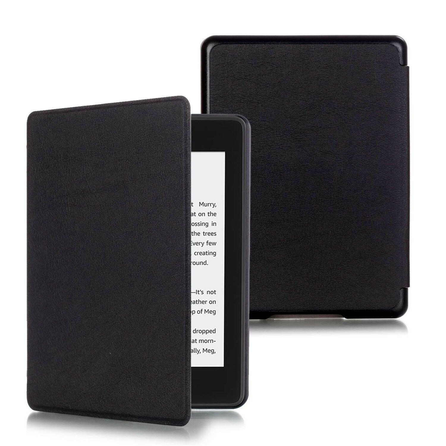 For Amazon Kindle Paperwhite 10th Generation 2018 Leather Case Smart Flip Cover Black