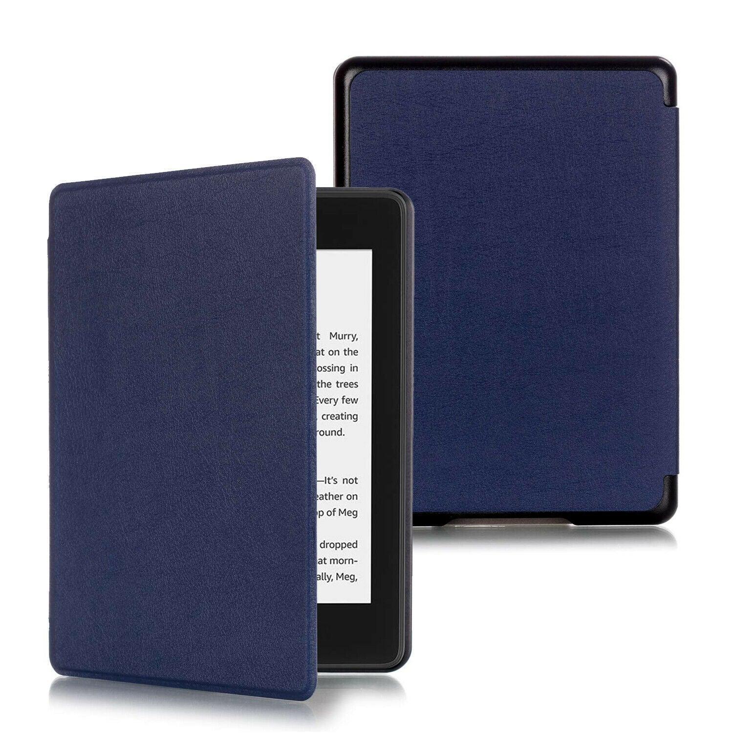 For Amazon Kindle Paperwhite 10th Generation 2018 Leather Case Smart Flip Cover Navy
