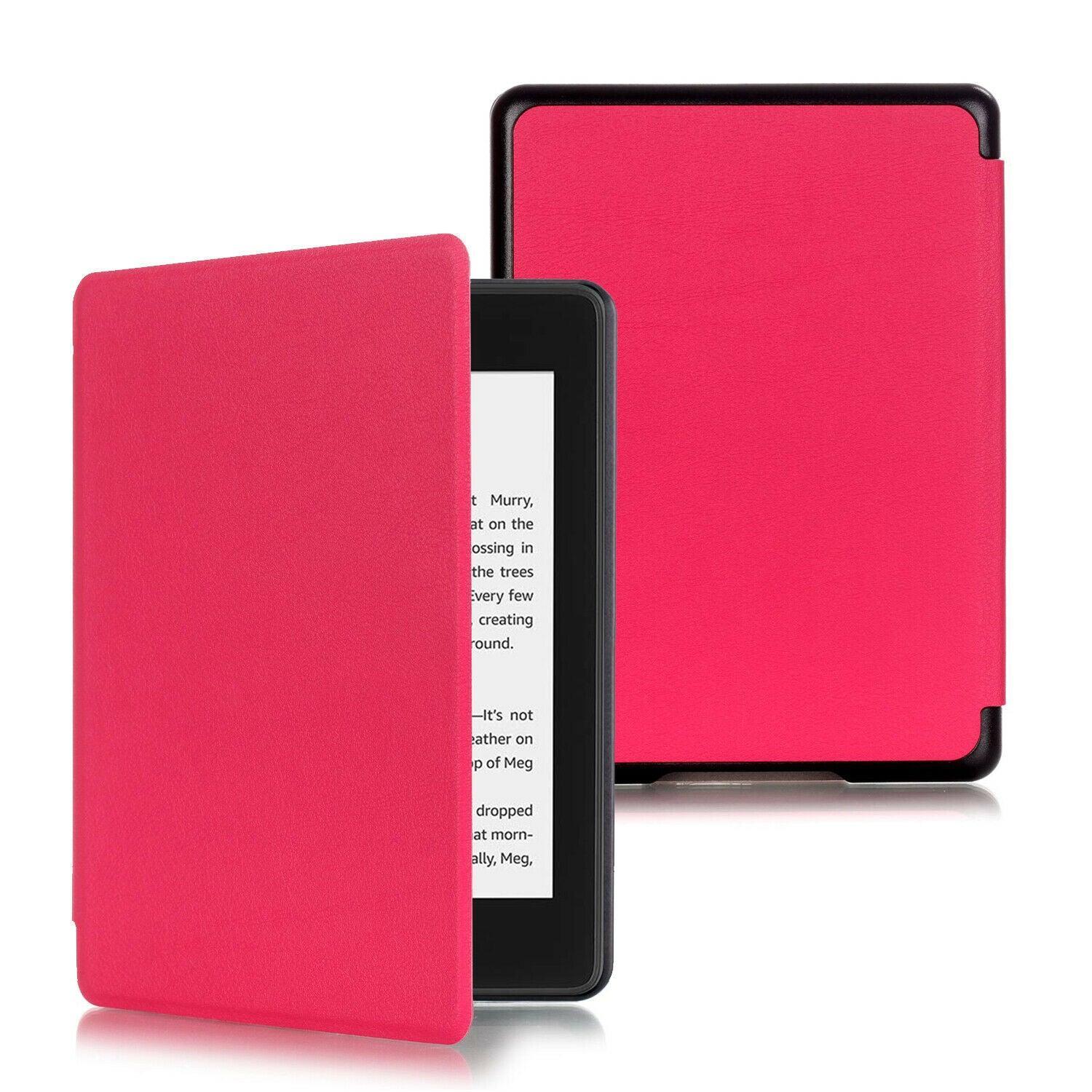 For Amazon Kindle Paperwhite 10th Generation 2018 Leather Case Smart Flip Cover Rose