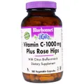 Bluebonnet Nutrition, Vitamin C - 1000 mg Plus Rose Hips, 180 Vegetable Capsules