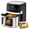 Advwin 8L Air Fryer, 8 Preset Set & LED Touch Digital Screen Kitchen Oven | 1700W Silver Air Fryer