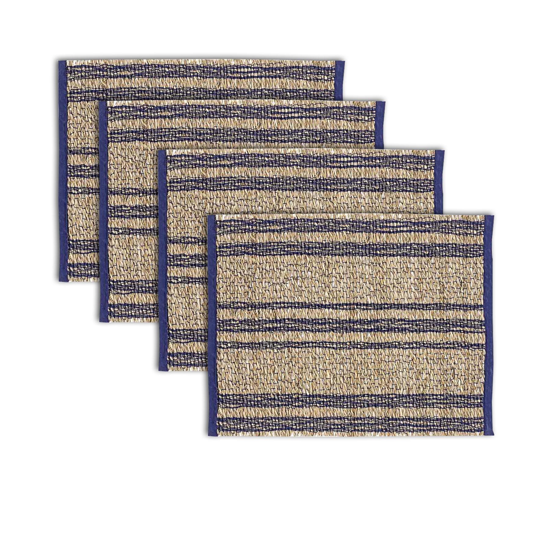 Ladelle Set of 4 Loma Woven Table Placemats Navy