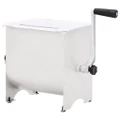Manual Meat Mixer with Lid Silver Stainless Steel vidaXL