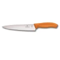 VICTORINOX CARVING KNIFE 19cm STRAIGHT EDGE - ORANGE