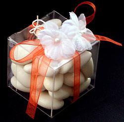 10 Piece Pack -PVC 7cm Square Gift Box - Wedding Bomboniere Cup Cake - Corporate Give Away
