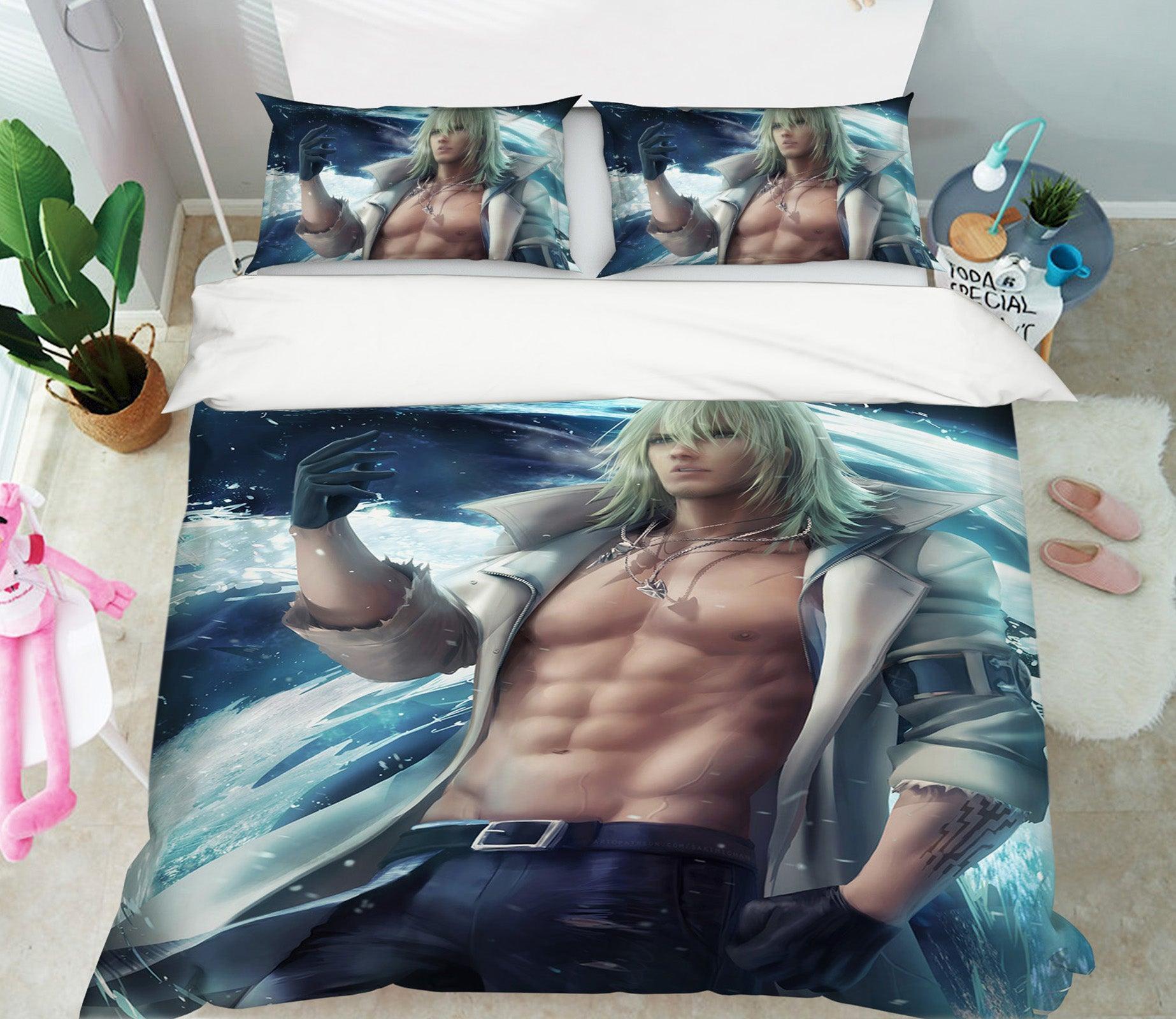 3D Strong Man 410 CG Anime Bed Pillowcases Quilt Cover Set Bedding Set 3D Duvet cover Pillowcases