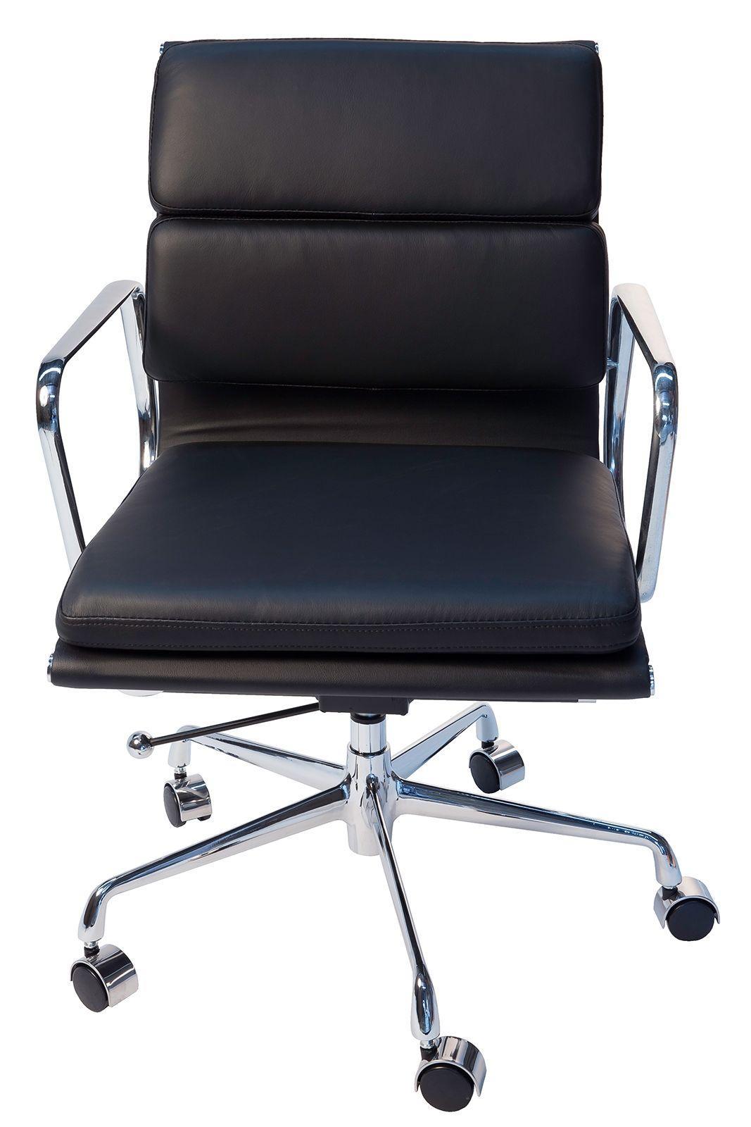 Replica Eames Mid Back Soft Pad Management Desk / Office Chair | Black