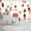 3D Ice Cream Apple WC770 Wall Murals Wallpaper Murals Self-adhesive Vinyl, XXL 312cm x 219cm (WxH)(123''x87'')