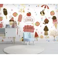 3D Ice Cream Apple WC770 Wall Murals Wallpaper Murals Self-adhesive Vinyl, XXL 312cm x 219cm (WxH)(123''x87'')