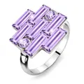 Alana Cocktail Ring Purple Embellished With SWAROVSKI Crystals