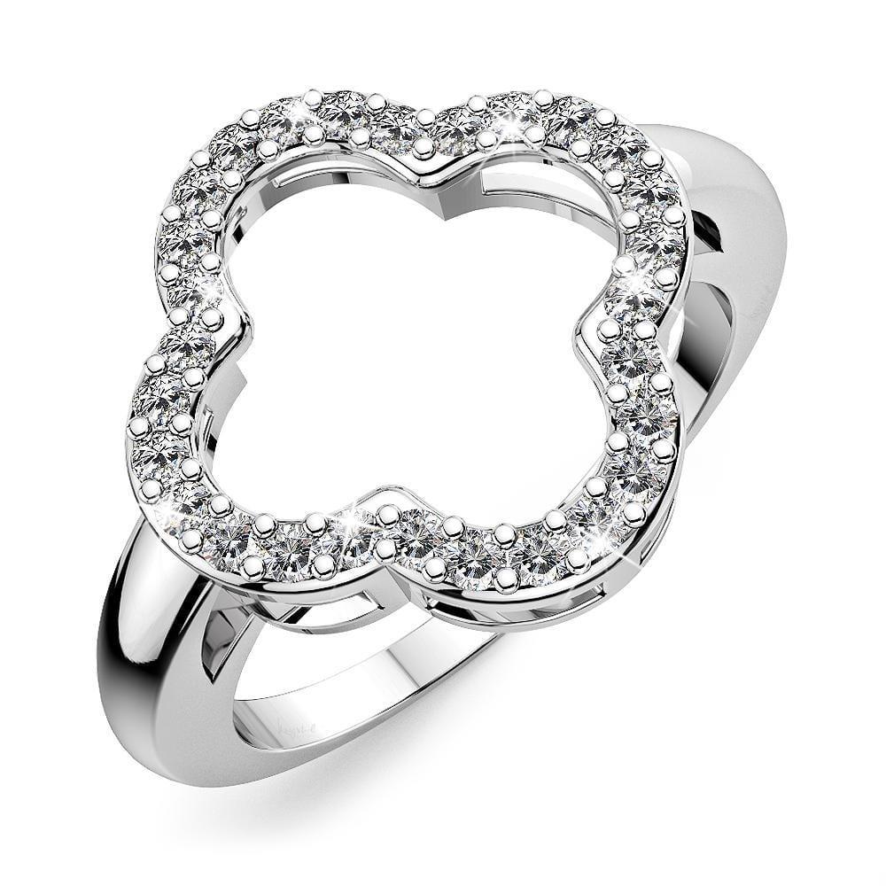 Clover Ring Crystal Embellished With SWAROVSKI Crystals