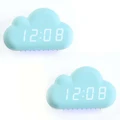 2PK Digital Alarm Clock LED Display USB/Battery Cloud Shape Date/Temperature TL