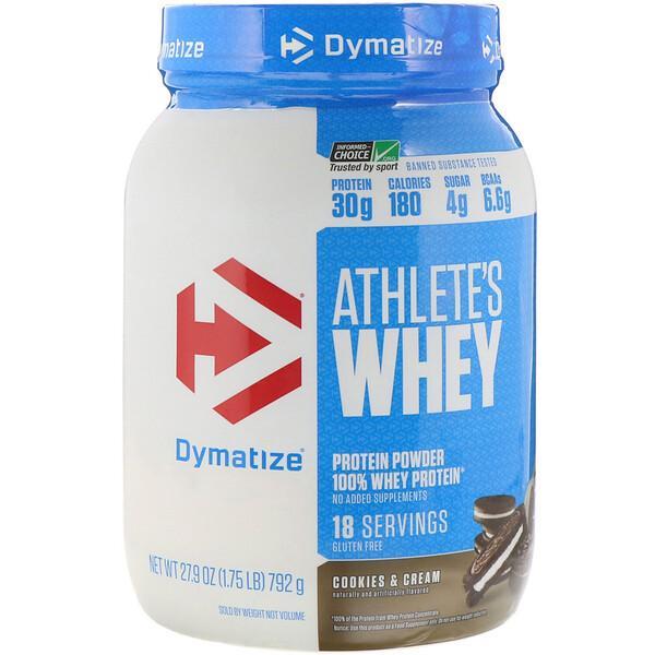 Dymatize Nutrition, Athlete’s Whey, Cookies & Cream, 792 g