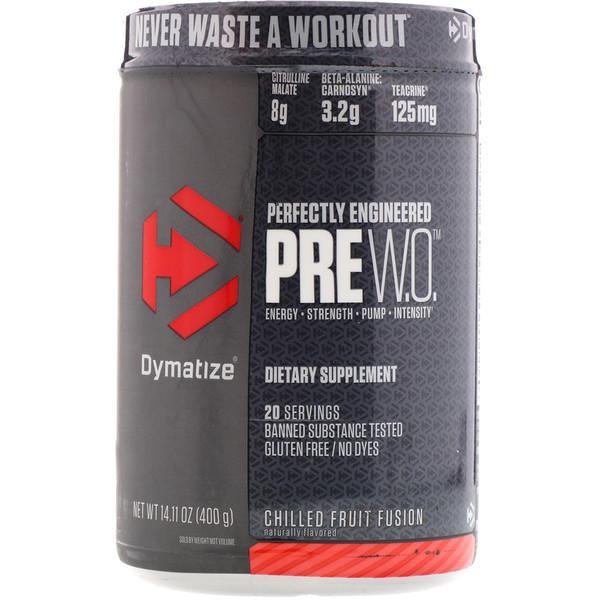 Dymatize Nutrition, Pre W.O., Chilled Fruit Fusion, 400 g