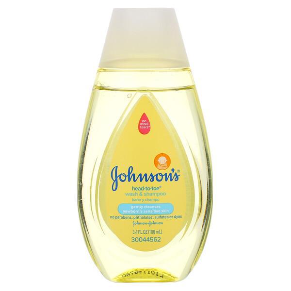 Johnson & Johnson, Johnson's Head-To-Toe Wash & Shampoo, 3 x 100 ml