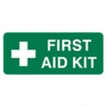 New Brady Emergency Information First Aid Kit Sign - White/Green - Polypropylene