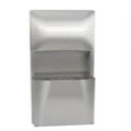 New Bradley Diplomat 2A95 Combination Towel Dispenser and Waste Bin - Silver