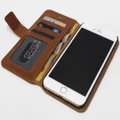 Magnetic Pu Leather Flip Wallet Credit Card Case Holder For Iphone 6 - Brown