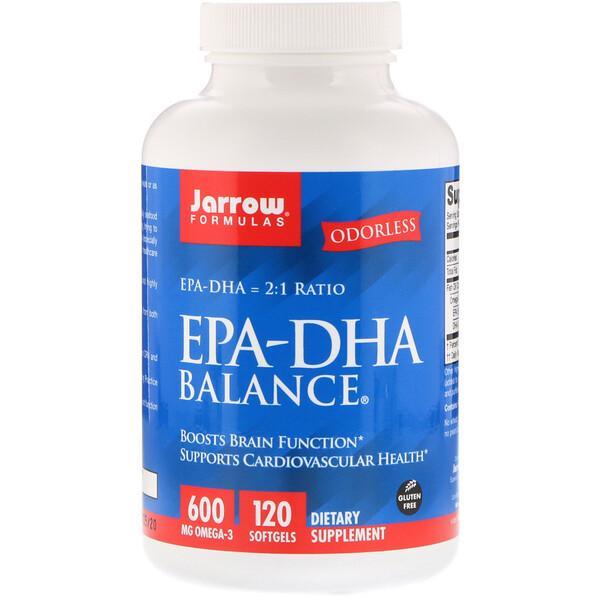 Jarrow Formulas EPA-DHA Balance Supports Brain Health & Cardiovascular Health 120 Softgels