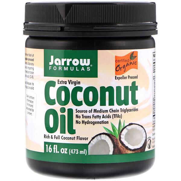Jarrow Formulas Organic MCT Extra Virgin Coconut Oil Expeller Pressed 473g